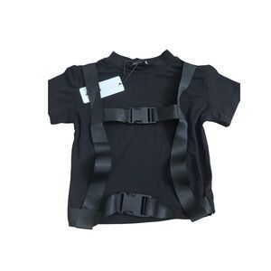 Women's Black Suspender Top